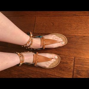 Valentino wrap stud sandals